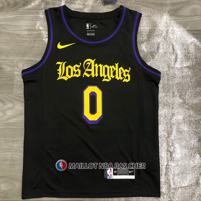 Maillot Los Angeles Lakers Kyle Kuzma NO 0 Ville 2019-20 Noir